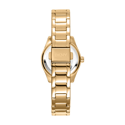 DKNY Chambers Glitz Stainless Steel Watch Gold