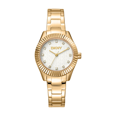 DKNY Chambers Glitz Stainless Steel Watch Gold