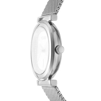 DKNY Evening Black Dial Crystal Set Stainless Steel Watch Silver