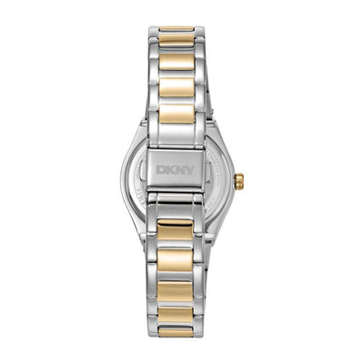 DKNY Evening Champagne Crystal Set Dial Stainless Steel Two-Tone Watch