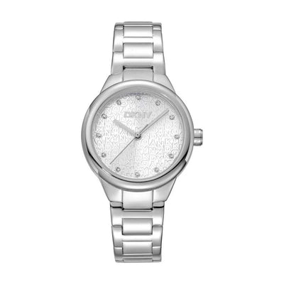 DKNY Everyday Silver Crystal Set Dial Stainless Steel Watch Silver