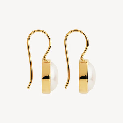 Najo Chroma Yellow Gold Pearl Earrings E7268