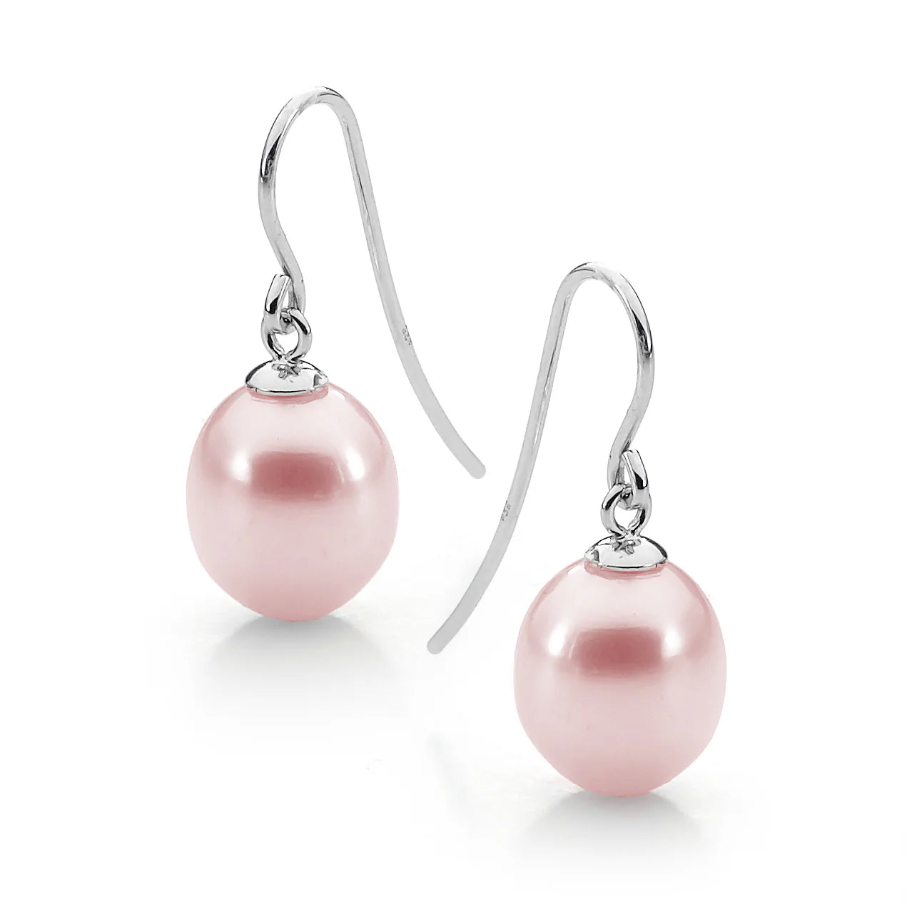 Venus Pink Pearl Earrings 9mm-9.5mm