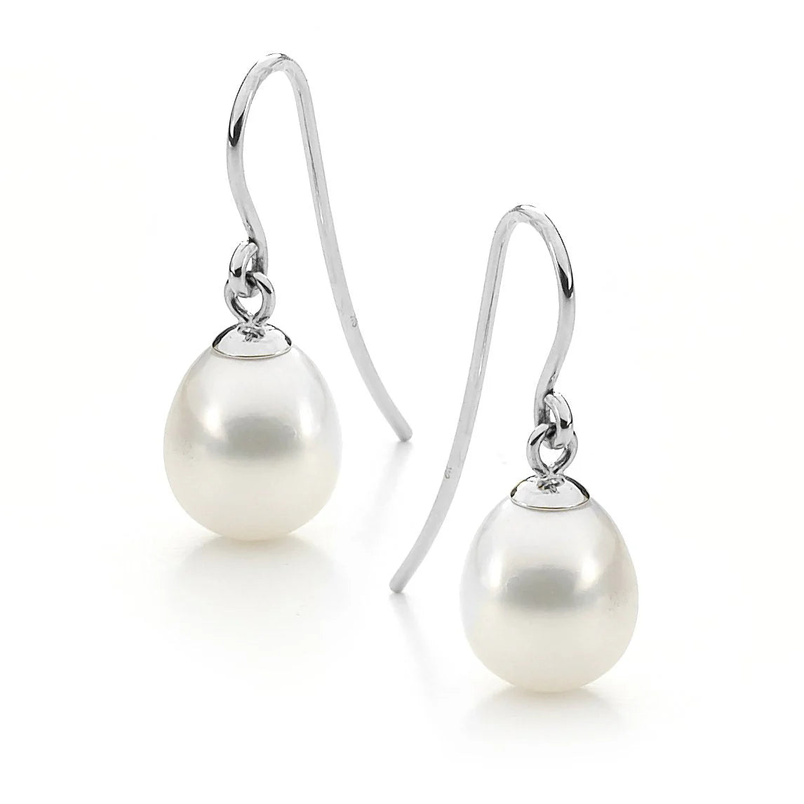 Venus White Pearl Earrings 9mm-9.5mm
