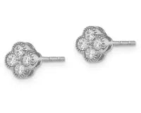 9CT White Gold Laboratory Grown Diamond Stud Earrings