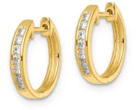 9ct Yellow Gold Laboratory Grown Diamond Huggie Earrings