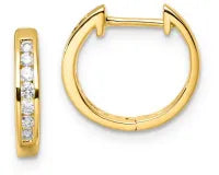 9ct Yellow Gold Laboratory Grown Diamond Huggie Earrings
