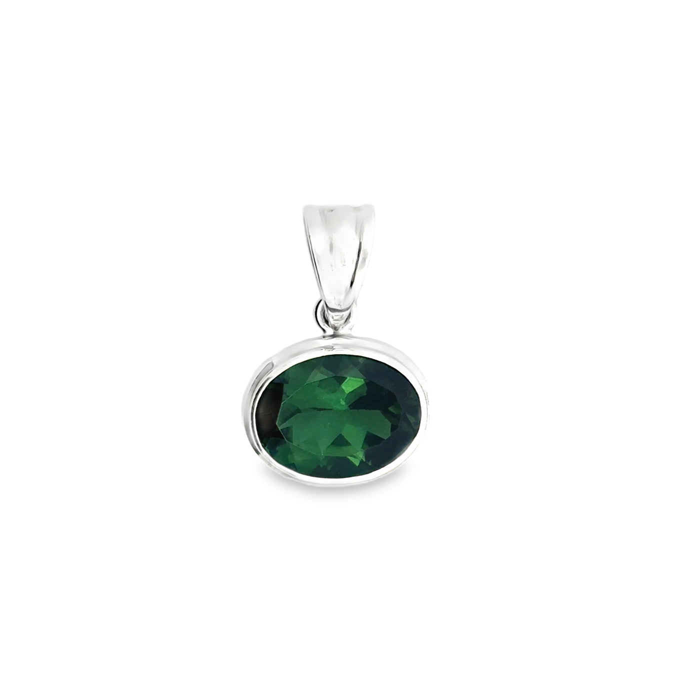 Sterling Silver Green Quartz Pendant