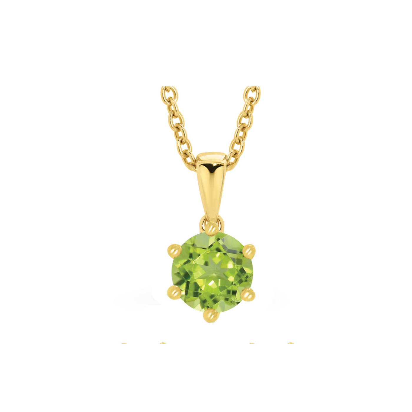 9ct Yellow Gold Peridot Pendant
