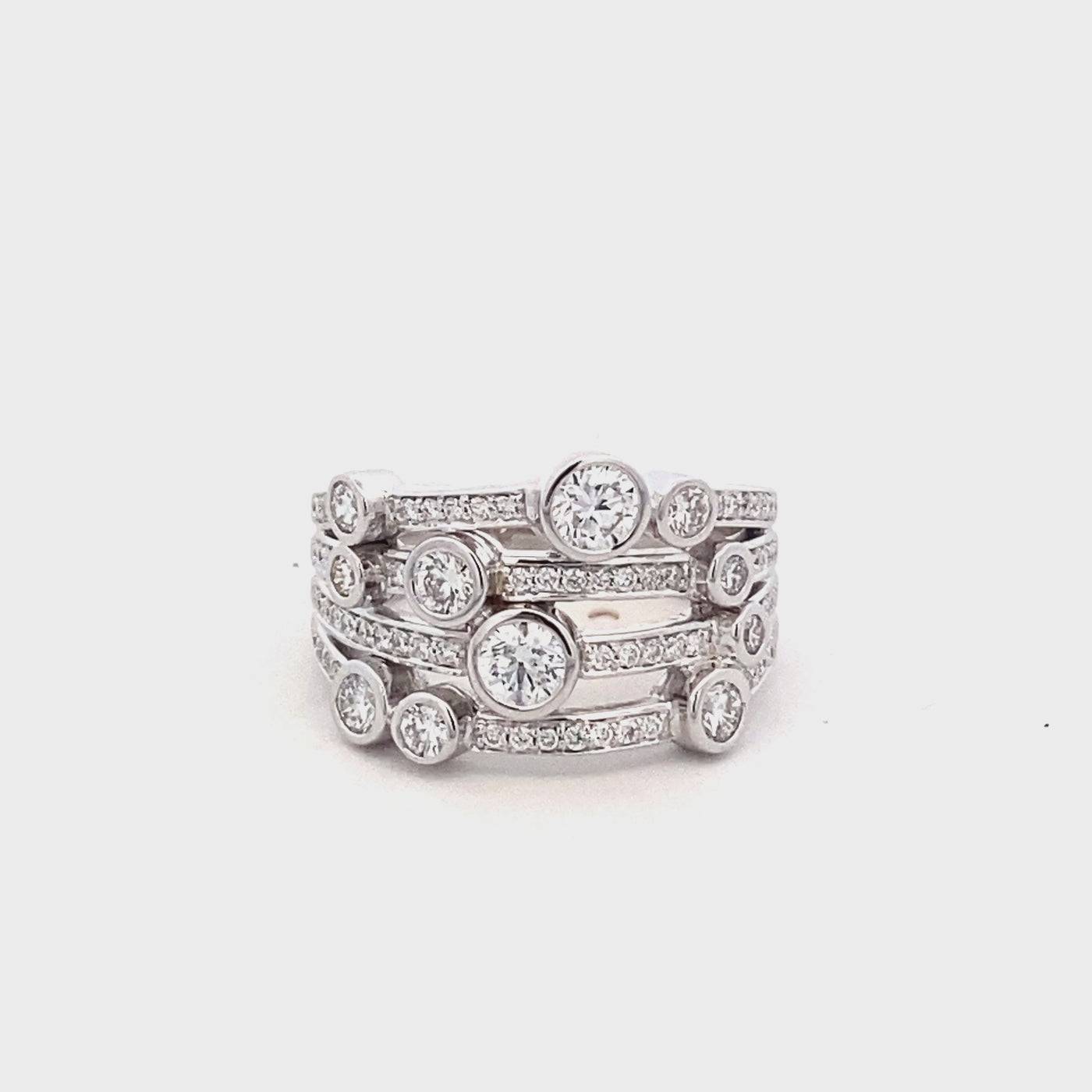 9ct White Gold Laboratory Grown Diamond Dress Ring