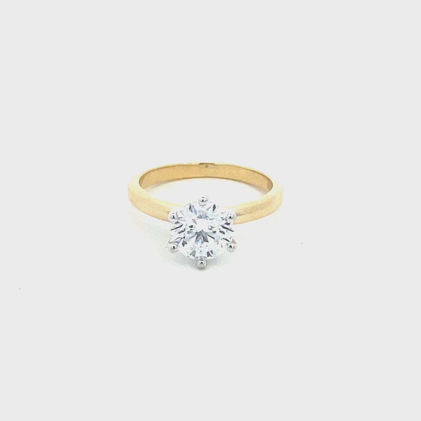 18ct Yellow Gold Laboratory Grown Diamond Solitaire Ring