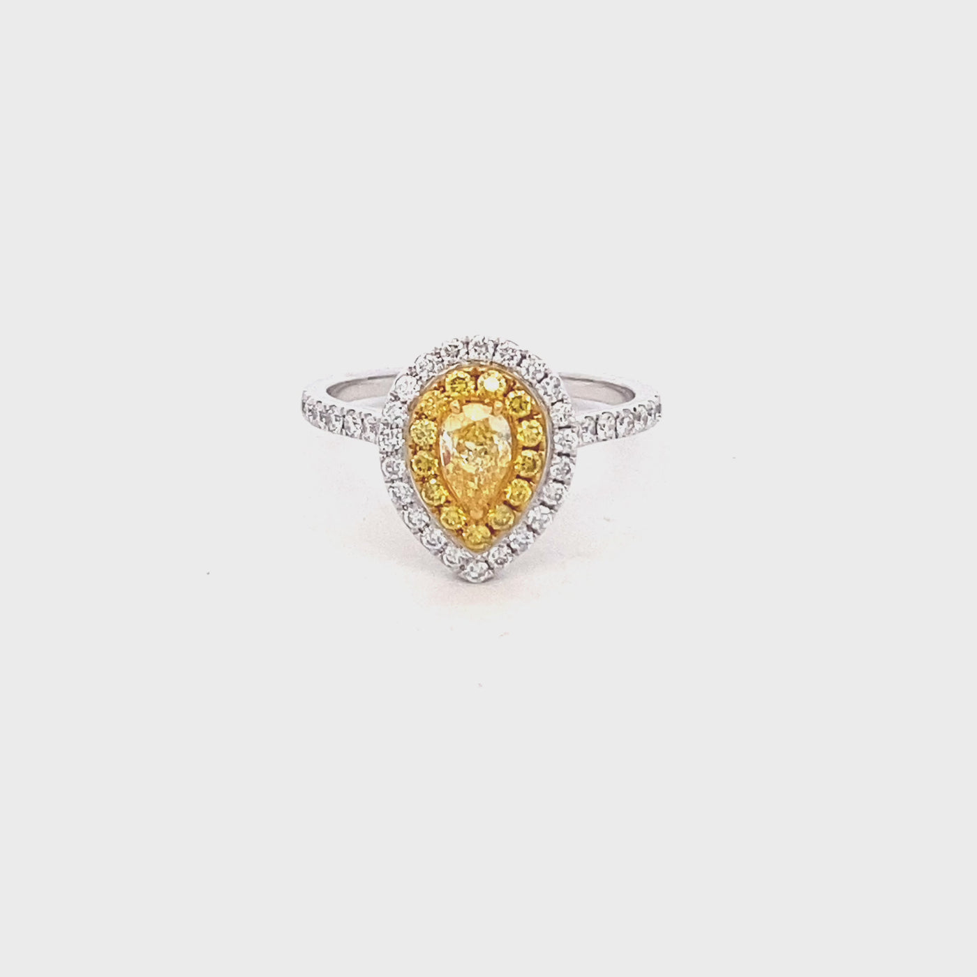 18ct Yellow/White Gold, Yellow and White Argyle Diamond Ring