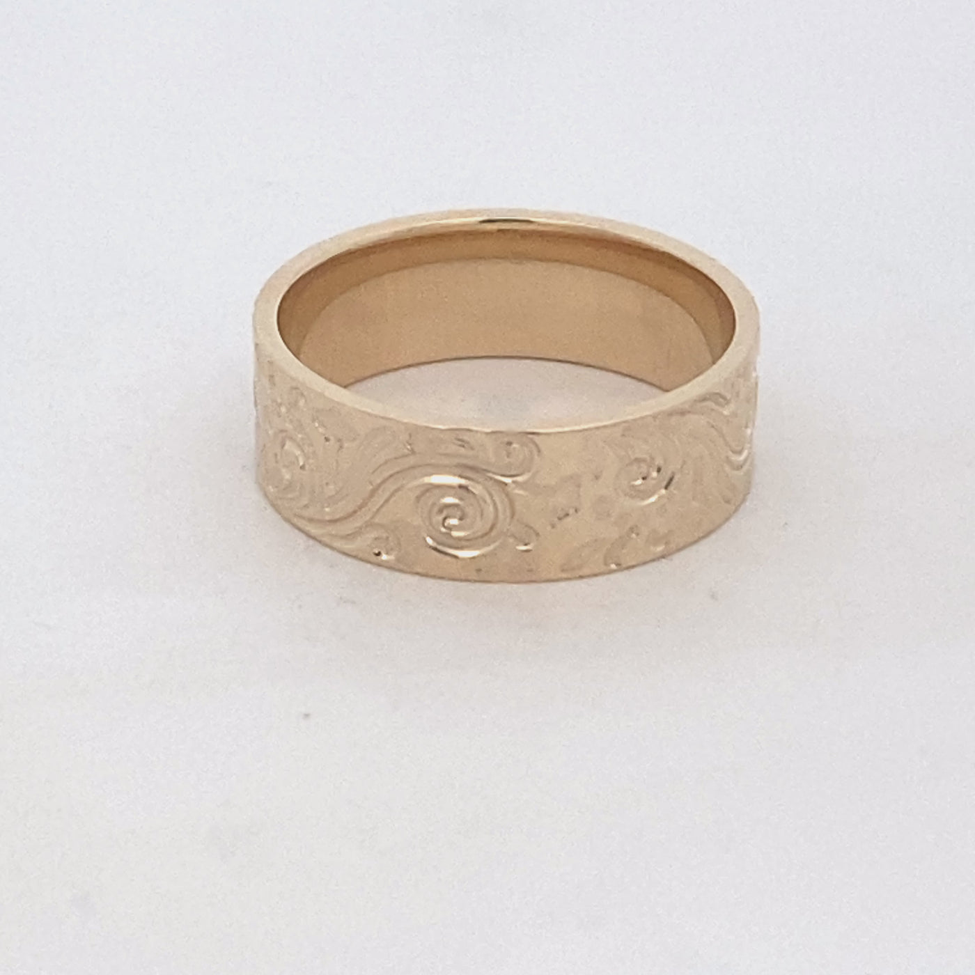 9ct Yellow Gold Filigree Wide Wedder