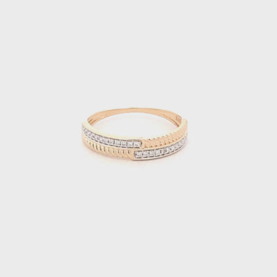 9ct Yellow Gold Diamond Ring