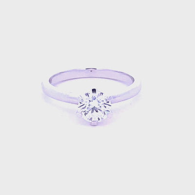 18ct White Gold 1ct Laboratory Grown Diamond Solitaire Ring