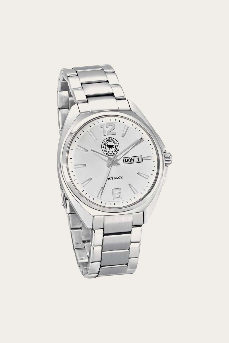 Ringers Western Silver Dial Stainless Steel Gents Watch