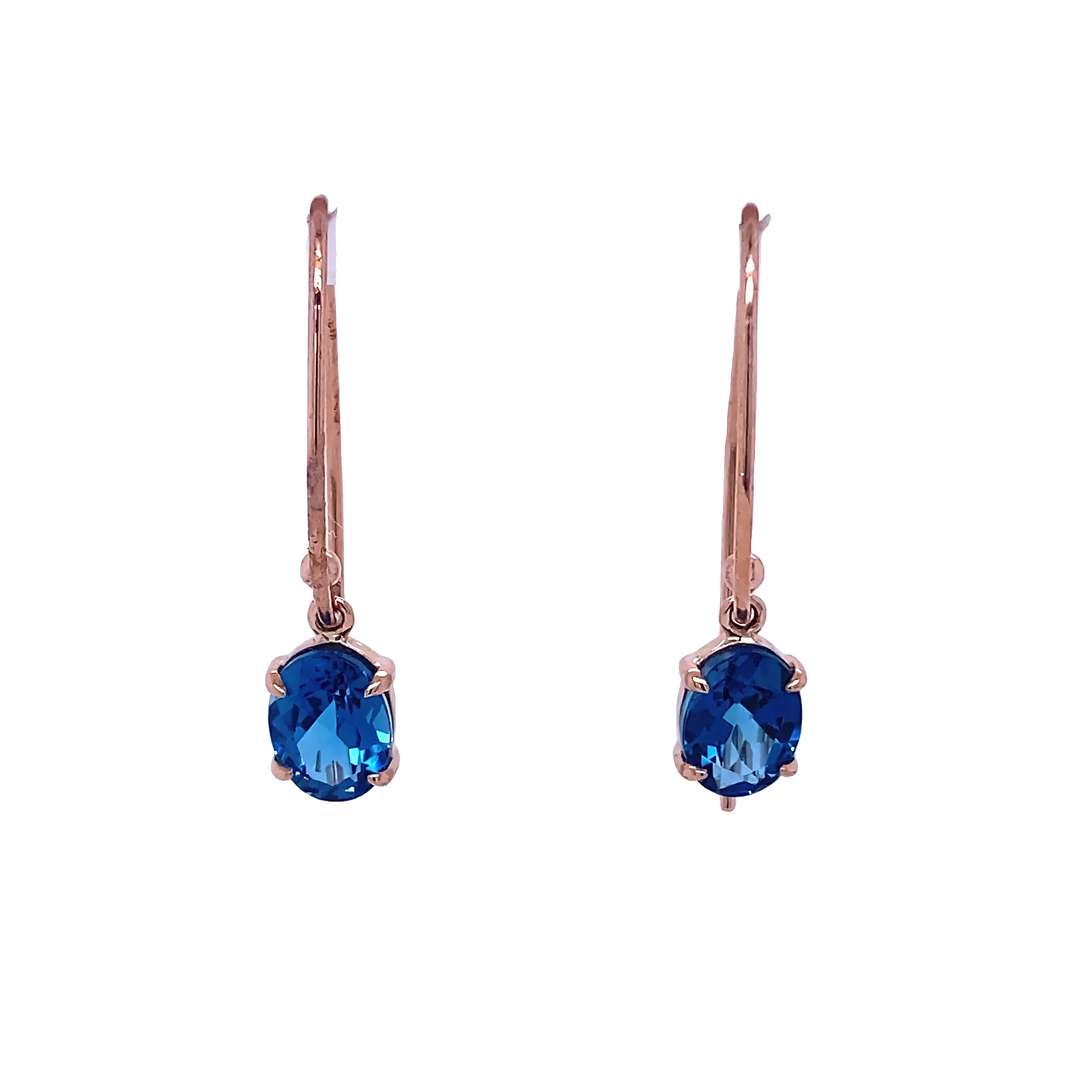 Rose gold topaz online earrings